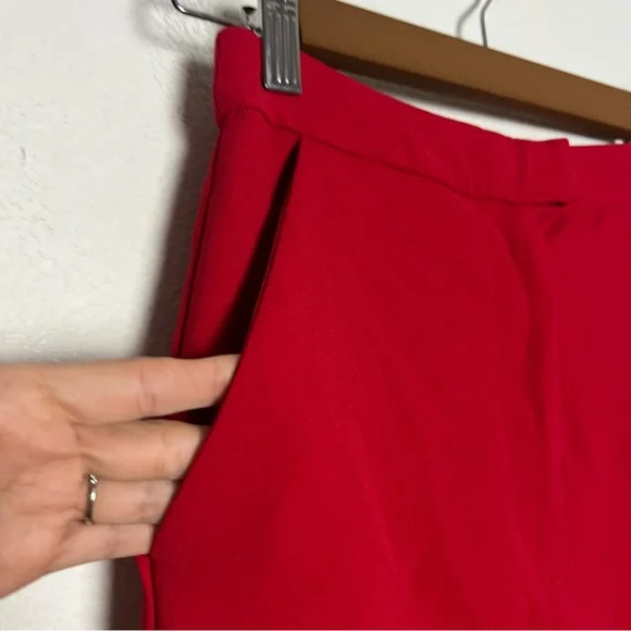 NEW Revolve NBD Kalila Split Hem Ankle Trouser Pants Red High Rise Size XS NWT